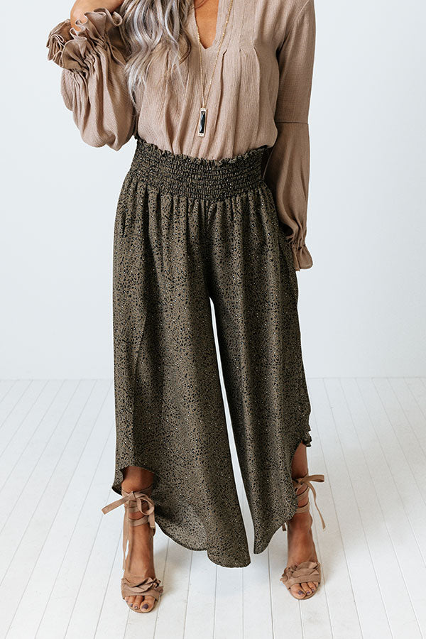Good Dream Leopard Pants In Army Green