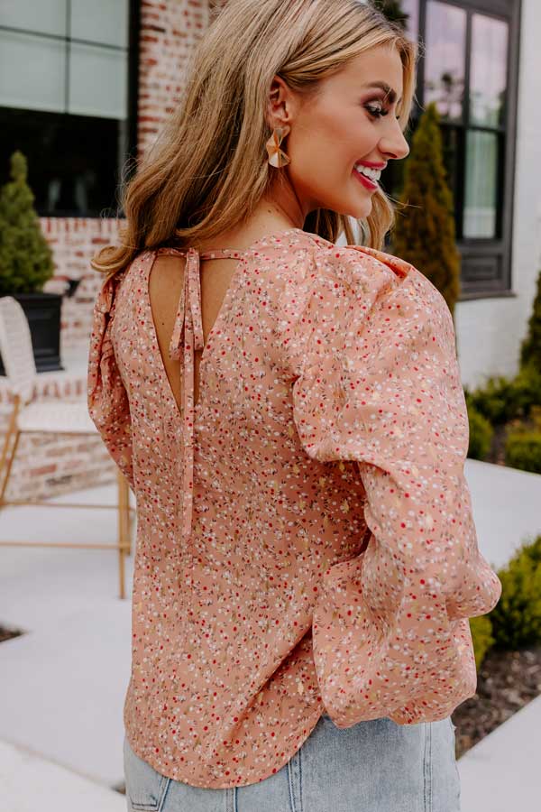 Flirting For Fun Shift Top In Peach