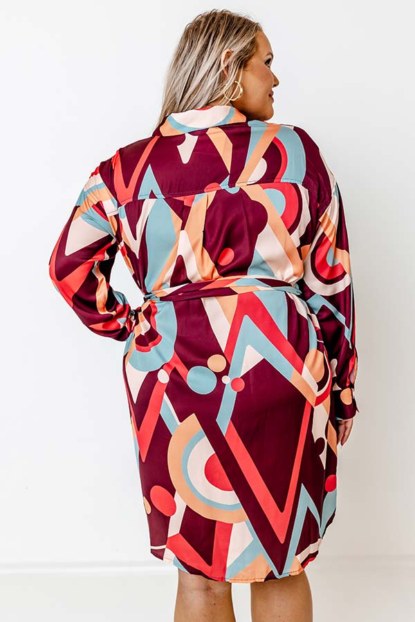 Chic Reveal Color Block Dress Curves