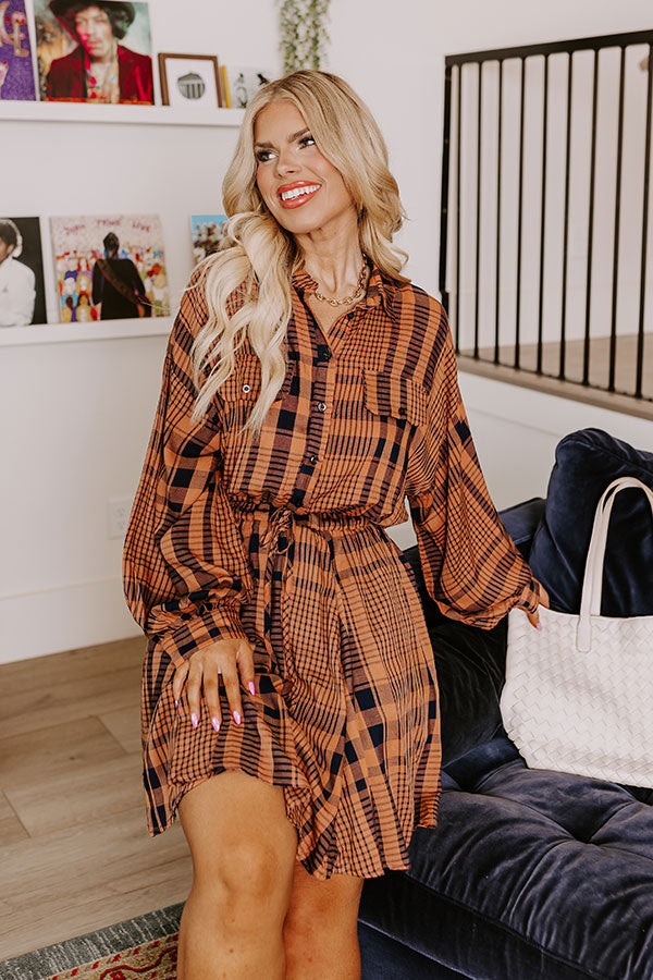 Seasonal Shift Plaid Dress Curves