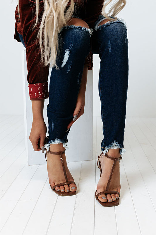 The Lucee Patent Heel In Brown