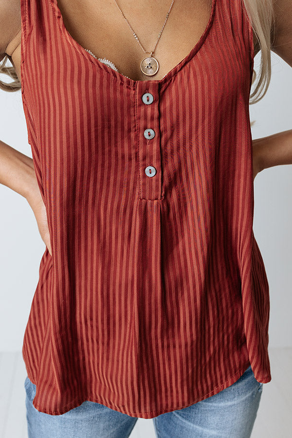 New To Love Satin Top In Rust
