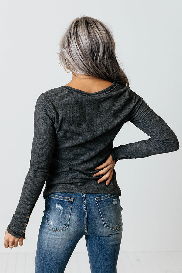 Fast Lane Top In Charcoal