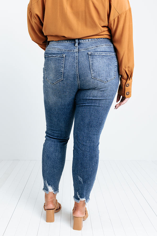 KanCan The Kanan High Waist Distressed Ankle Skinny Curves