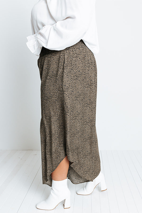 Good Dream Leopard Pants In Army Green Curves
