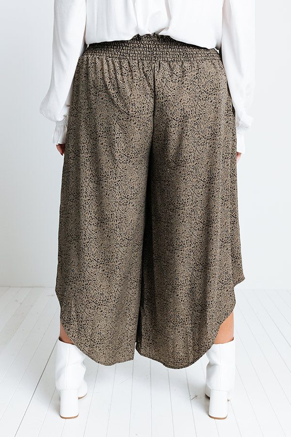 Good Dream Leopard Pants In Army Green Curves