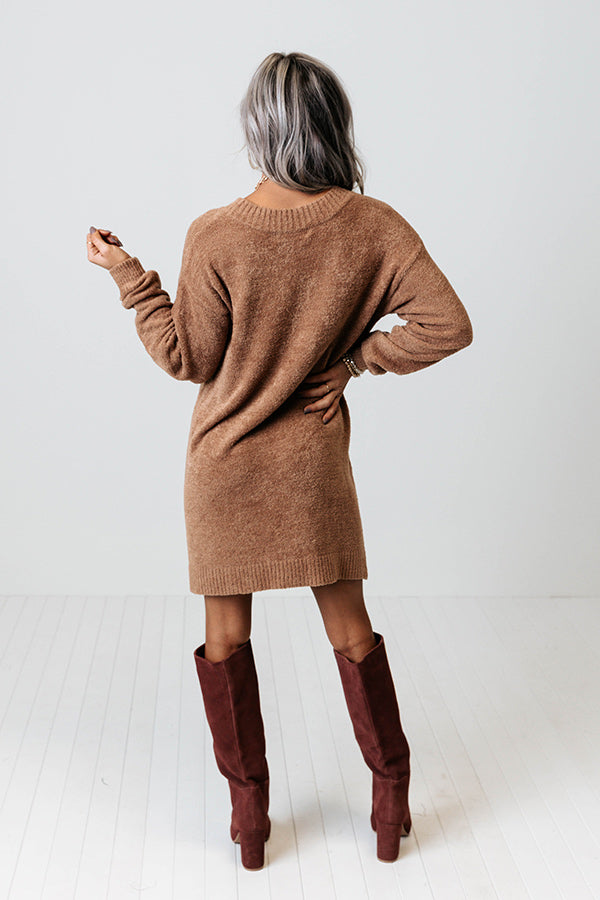 Headed For The Mountains Tunic Sweater In Camel