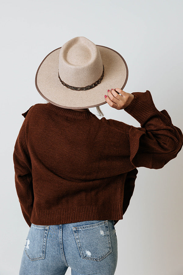 Retreat To The Mountains Sweater In Brown