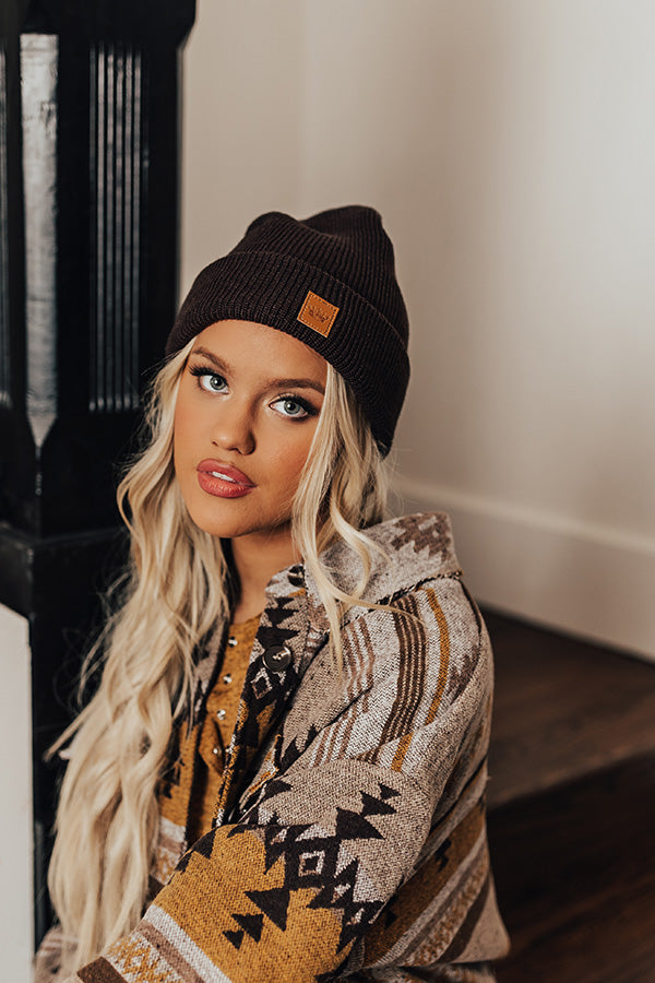 Sundown Chill Beanie In Espresso