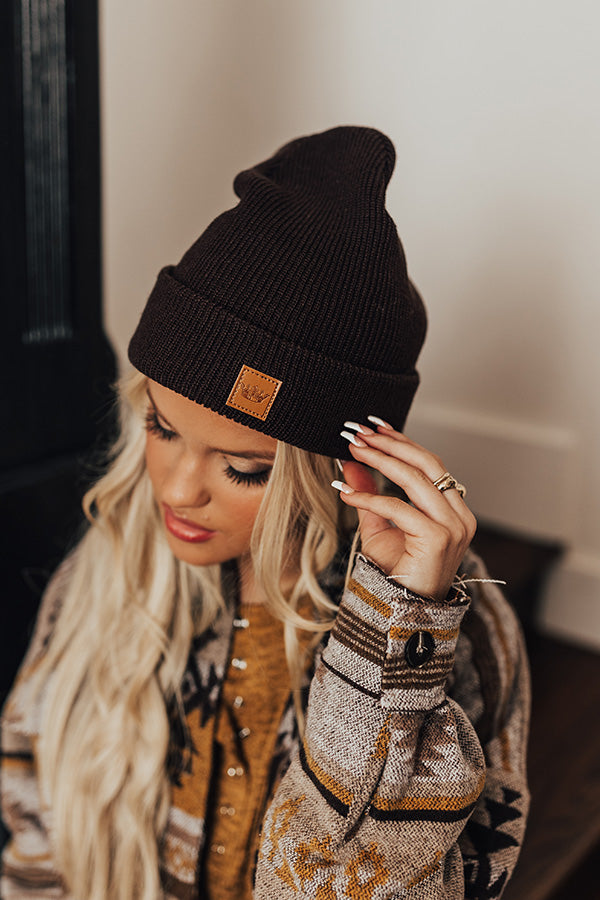 Sundown Chill Beanie In Espresso