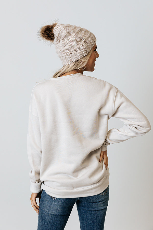 Spice Spice Baby Graphic Sweatshirt in Stone