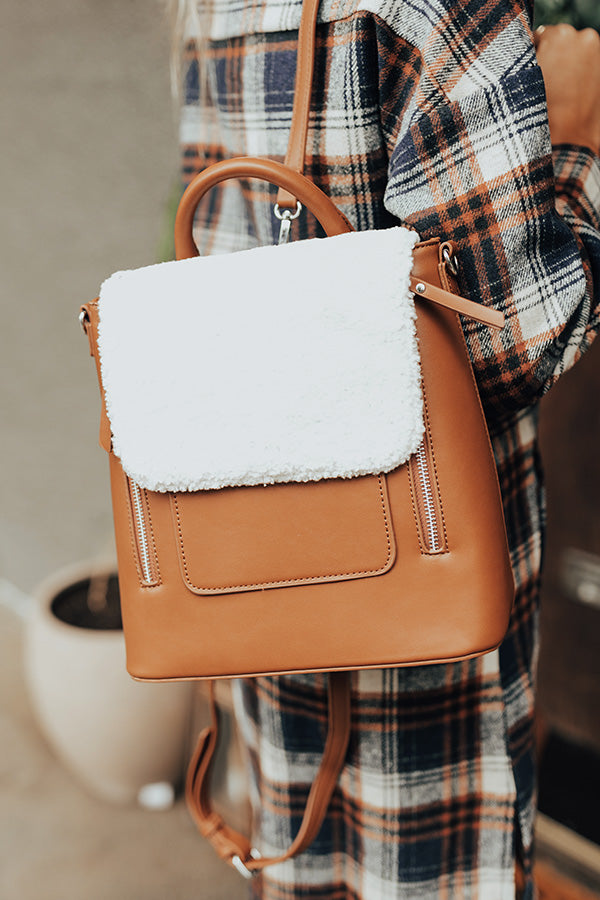 Well Played Faux Leather Backpack In Brown