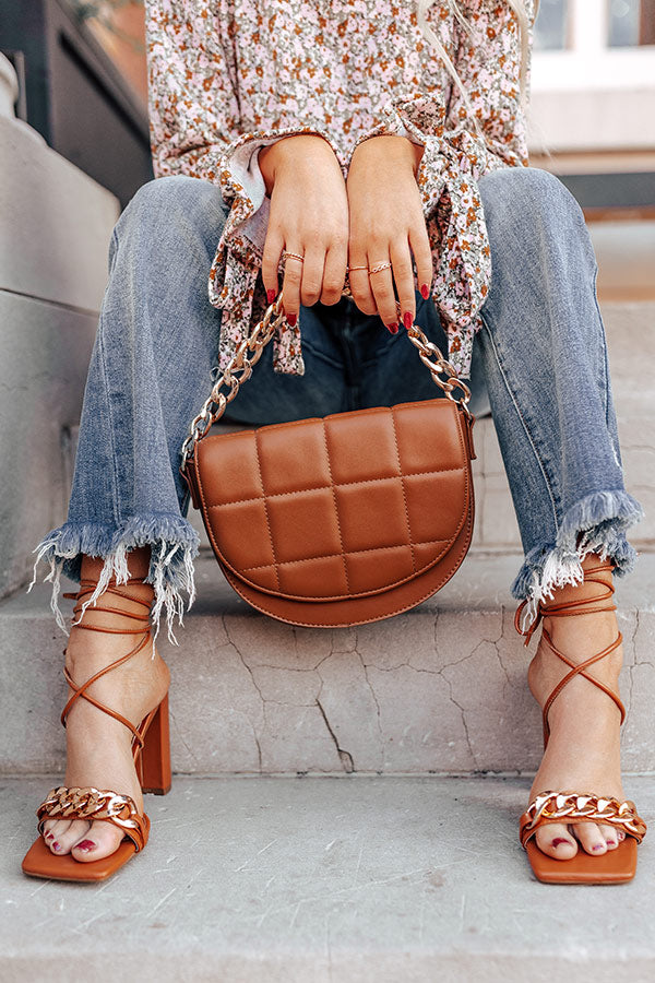 The Emilio Lace Up Heel In Camel