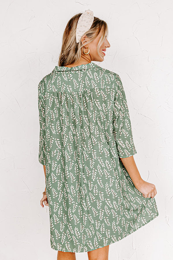 Cheery Mood Tunic Dress In Pear