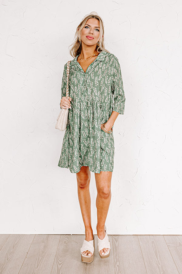 Cheery Mood Tunic Dress In Pear