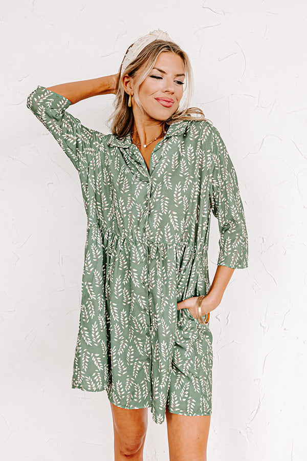 Cheery Mood Tunic Dress In Pear