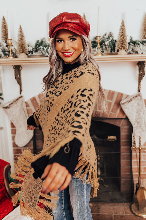 Bonfire Belle Leopard Poncho