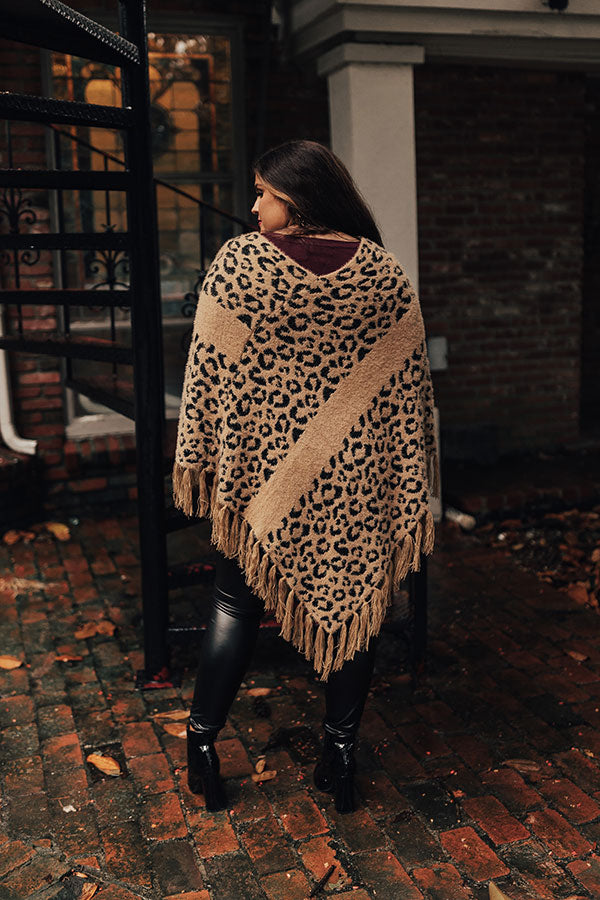 Bonfire Belle Leopard Poncho Curves