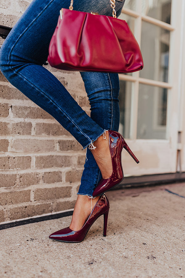 The Galilea Patent Heel In Windsor Wine