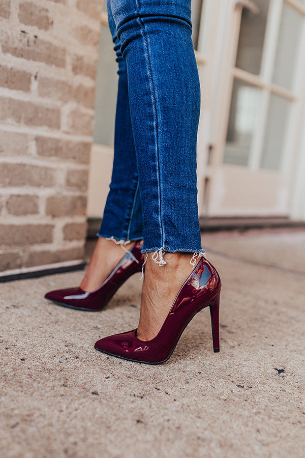 The Galilea Patent Heel In Windsor Wine