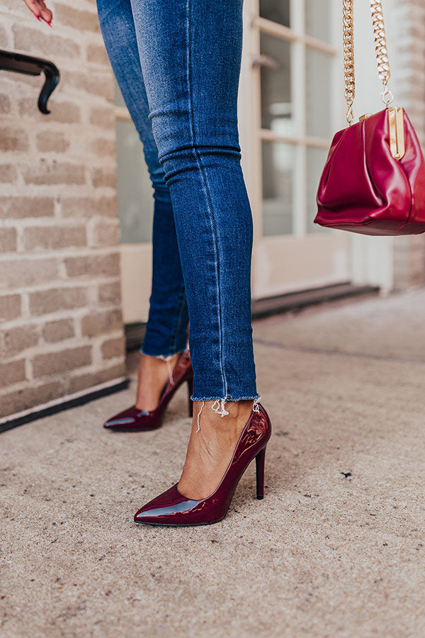 The Galilea Patent Heel In Windsor Wine