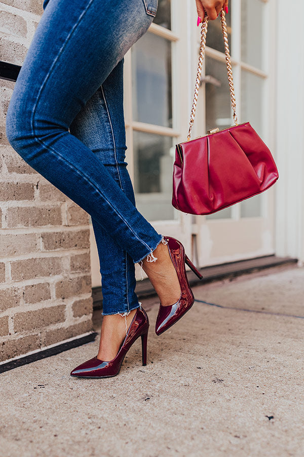 The Galilea Patent Heel In Windsor Wine