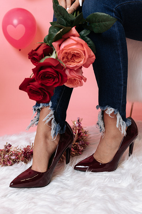The Galilea Patent Heel In Windsor Wine
