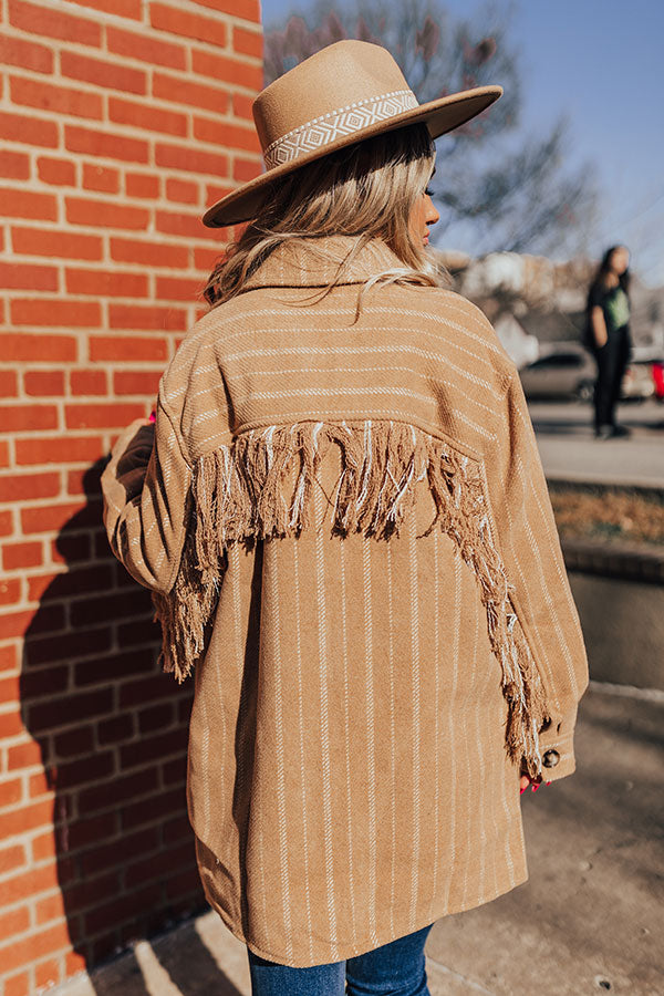 Cappuccino Buzz Fringe Coat
