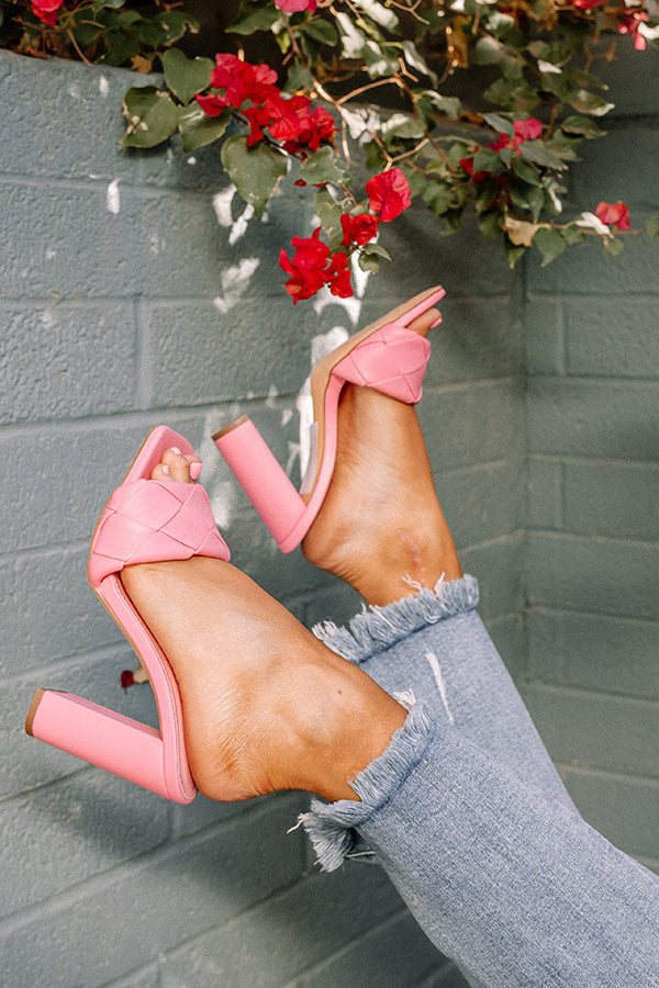 The Polliana Faux Leather Heel In Pink
