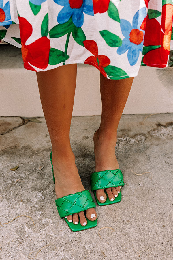 The Polliana Faux Leather Heel In Green