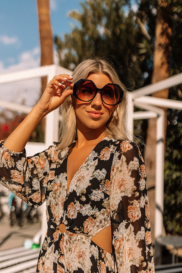 Coastal Jam Sunnies In Black With Faded Lens