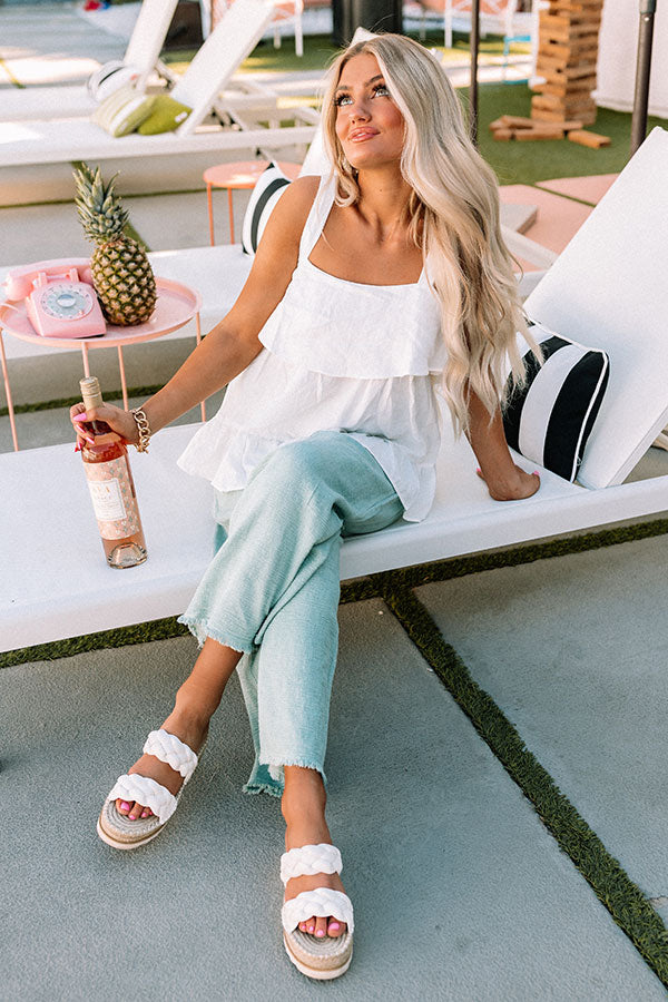 Right On Trend Shift Tank In White