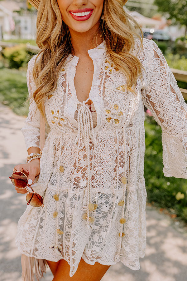 Resort Fling Embellish Lace Top