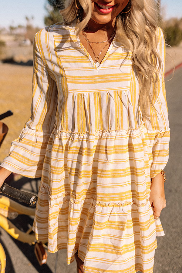 Florida Bound Shift Dress In Marigold