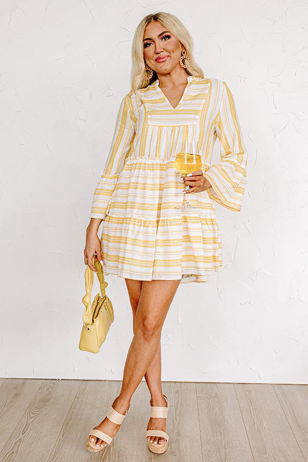 Florida Bound Shift Dress In Marigold