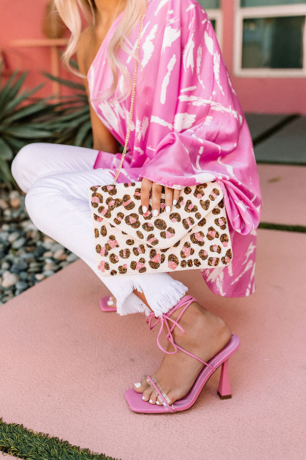 The Esley Lace Up Heel In Pink