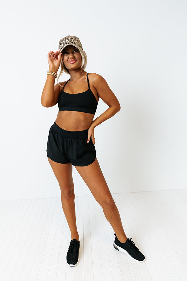 Running After You Shorts In Black
