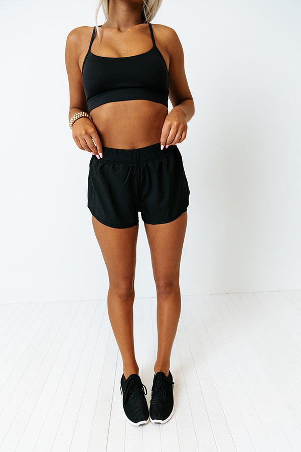 Running After You Shorts In Black