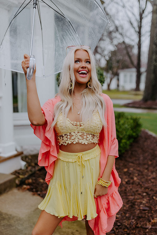 Headed For Happy Hour Skort In Yellow