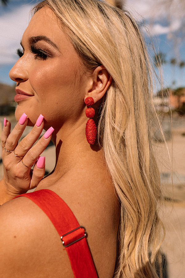 Belong To You Earrings In Crimson