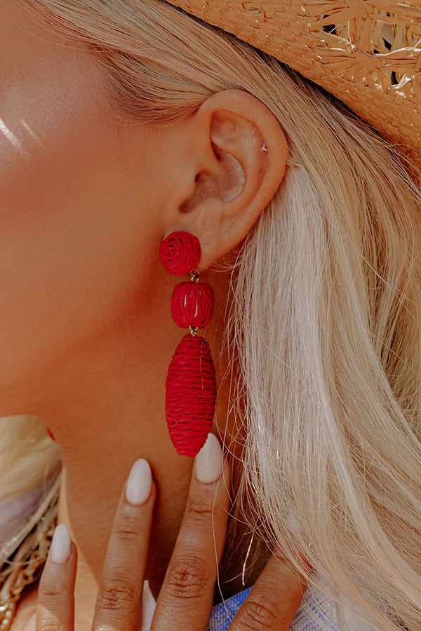 Belong To You Earrings In Crimson