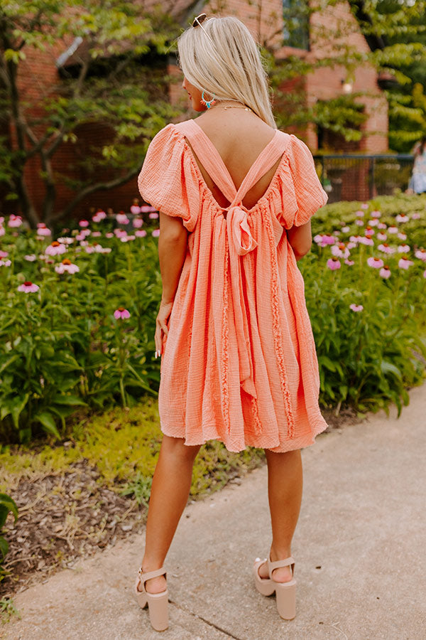 California Casa Shift Dress In Peach