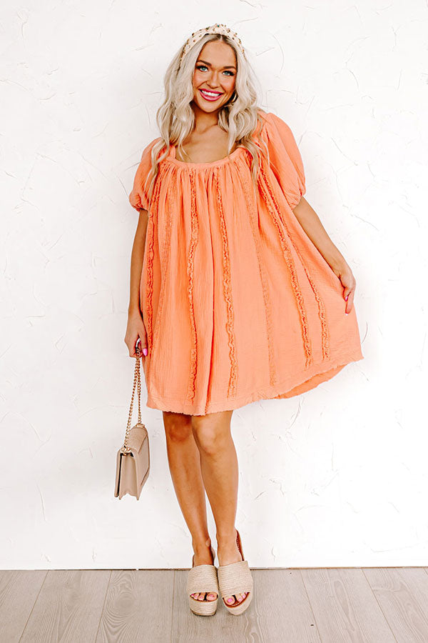 California Casa Shift Dress In Peach
