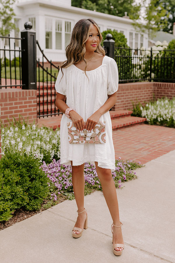 California Casa Shift Dress In Ivory