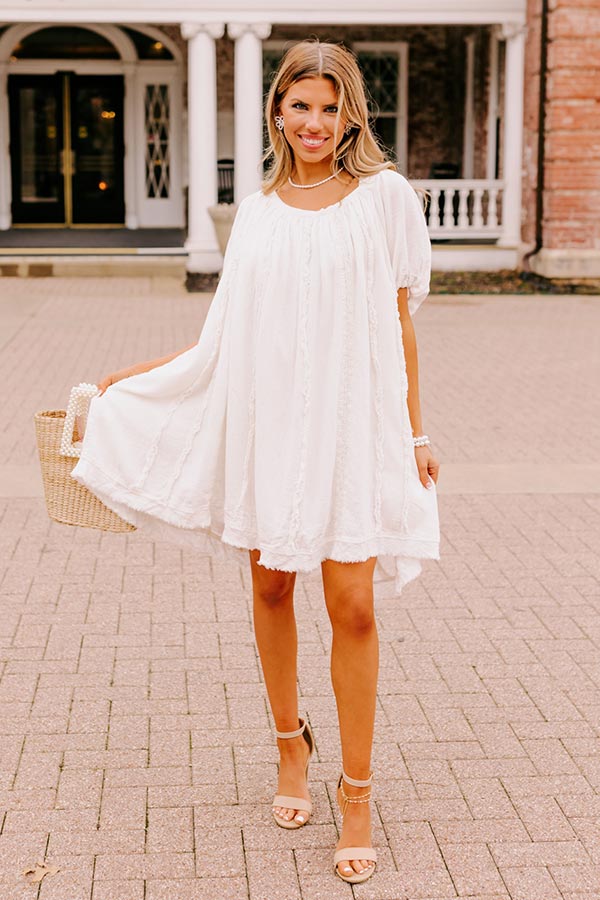 California Casa Shift Dress In Ivory