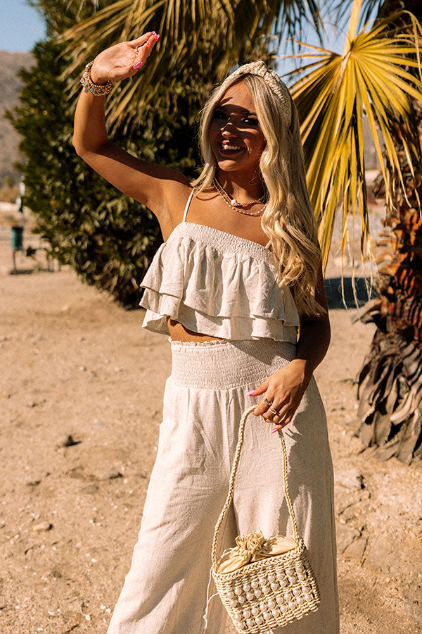 Seashells And Seychelles Crop Top