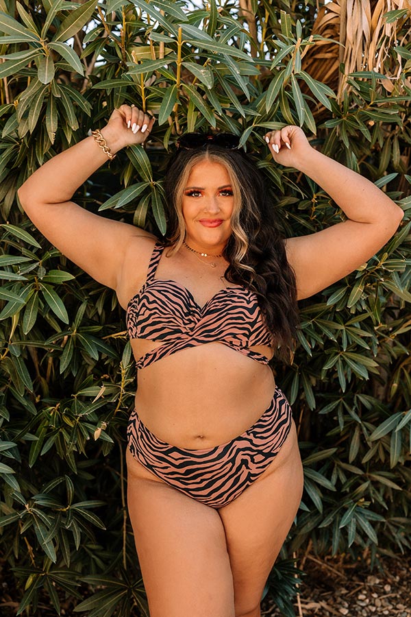 Smiles And Splashes High Waist Bikini Bottom Curves