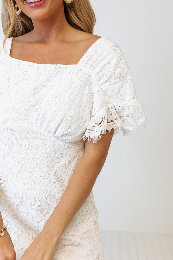 Champagne Getaway Lace Midi