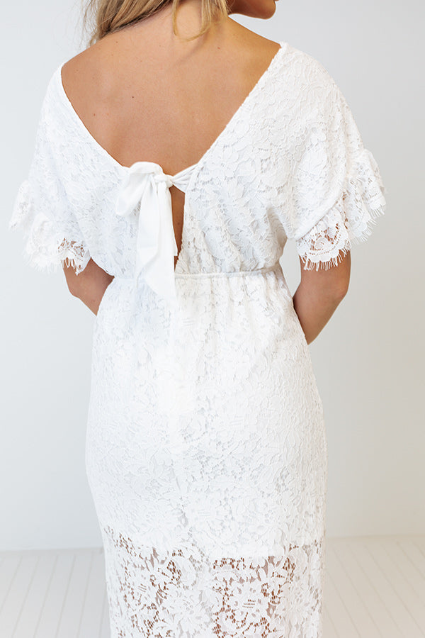 Champagne Getaway Lace Midi