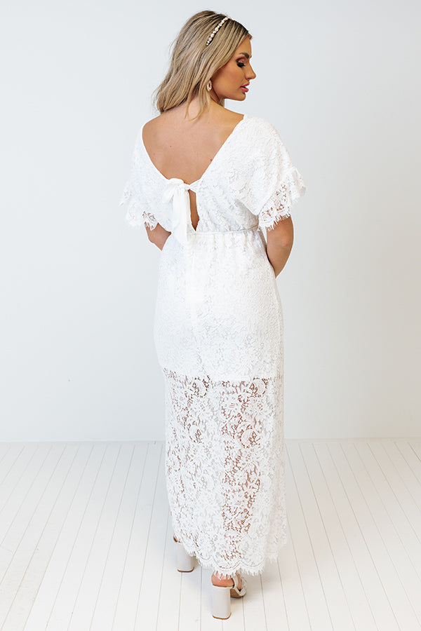 Champagne Getaway Lace Midi